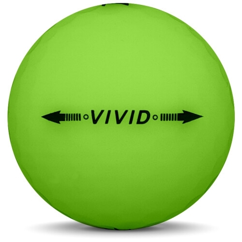 Golfboll av modellen Volvik VIVID i 2018 års version med grön färg från sidan Golfboll av modellen Volvik VIVID i 2018 års version med grön färg från sidan