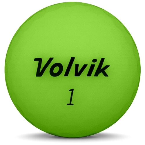 Golfboll av modellen Volvik VIVID i 2018 års version med grön färg framifrån Golfboll av modellen Volvik VIVID i 2018 års version med grön färg framifrån