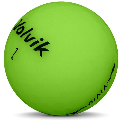 Golfboll av modellen Volvik VIVID i 2018 års version med grön färg sned bild Golfboll av modellen Volvik VIVID i 2018 års version med grön färg sned bild
