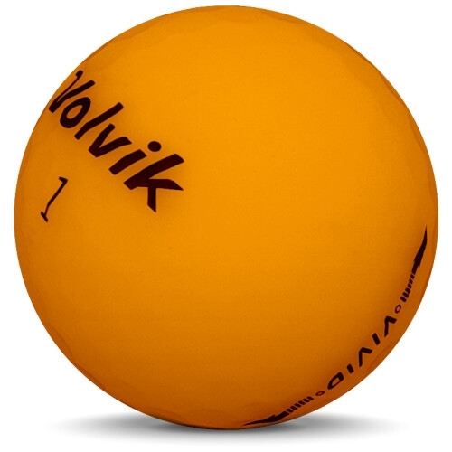 Golfboll av modellen Volvik VIVID i 2018 års version med orange färg sned bild Golfboll av modellen Volvik VIVID i 2018 års version med orange färg sned bild