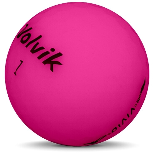 Golfboll av modellen Volvik VIVID i 2018 års version med rosa färg sned bild Golfboll av modellen Volvik VIVID i 2018 års version med rosa färg sned bild