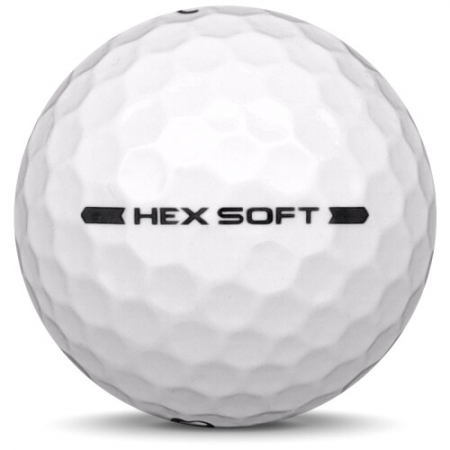 La balle de golf Callaway Hex Soft en année-modèle 2022.