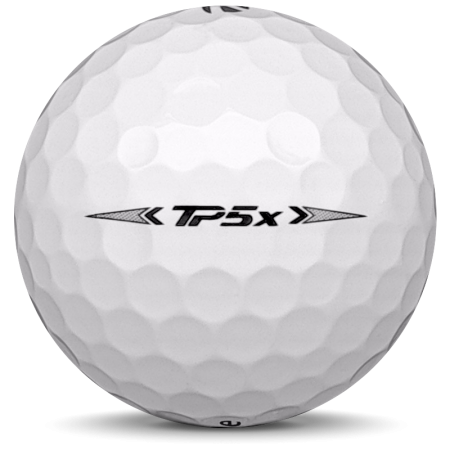 La balle de golf TaylorMade TP5x en année-modèle 2023.