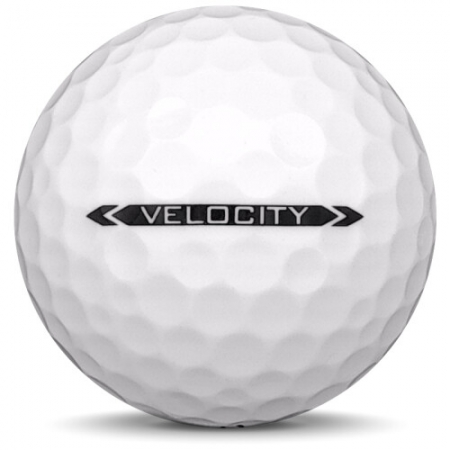 La balle de golf Titleist Velocity en année-modèle 2023.