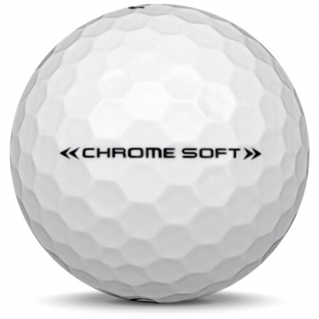 La balle de golf Callaway Chrome Soft en année-modèle 2023.