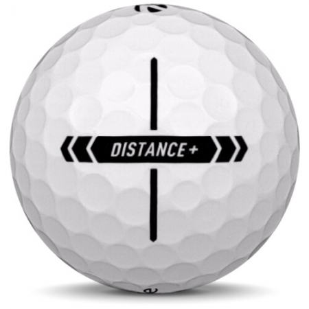 La balle de golf TaylorMade Distance+ en année-modèle 2025.