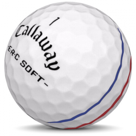 La balle de golf Callaway ERC Soft en année-modèle 2025.