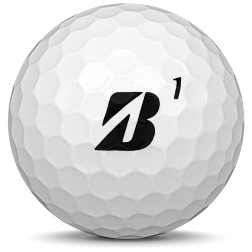 Golfboll av modellen Bridgestone E6 Speed i 2018 års version med vit färg framifrån