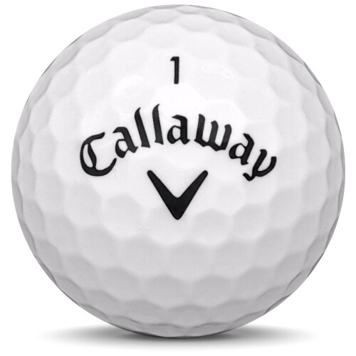 Golfboll av modellen Callaway Hex Tour Soft i 2020 års version med vit färg framifrån