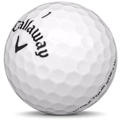 Golfboll av modellen Callaway Hex Tour Soft i 2020 års version med vit färg sned bild