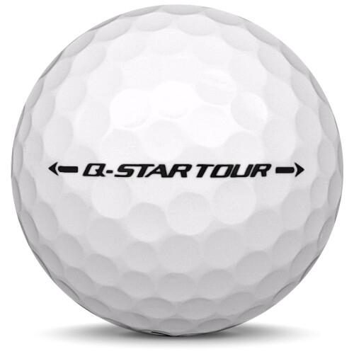 Golfboll av modellen Srixon Q-Star Tour i 2019 års version med vit färg från sidan