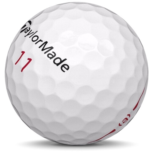 Golfboll av modellen Taylormade Project (a) i 2019 års version med vit färg sned bild