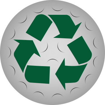 NJ Golf återvunna golfbollar symbol