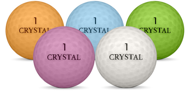 Crystal Mix Balles de golf de différentes couleurs